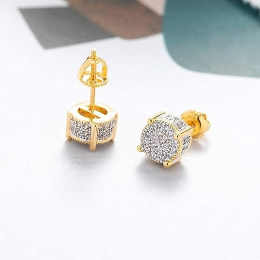 Elegant Stud Earring Alloy Round Women’s Earrings Jewelry Wedding Engagement