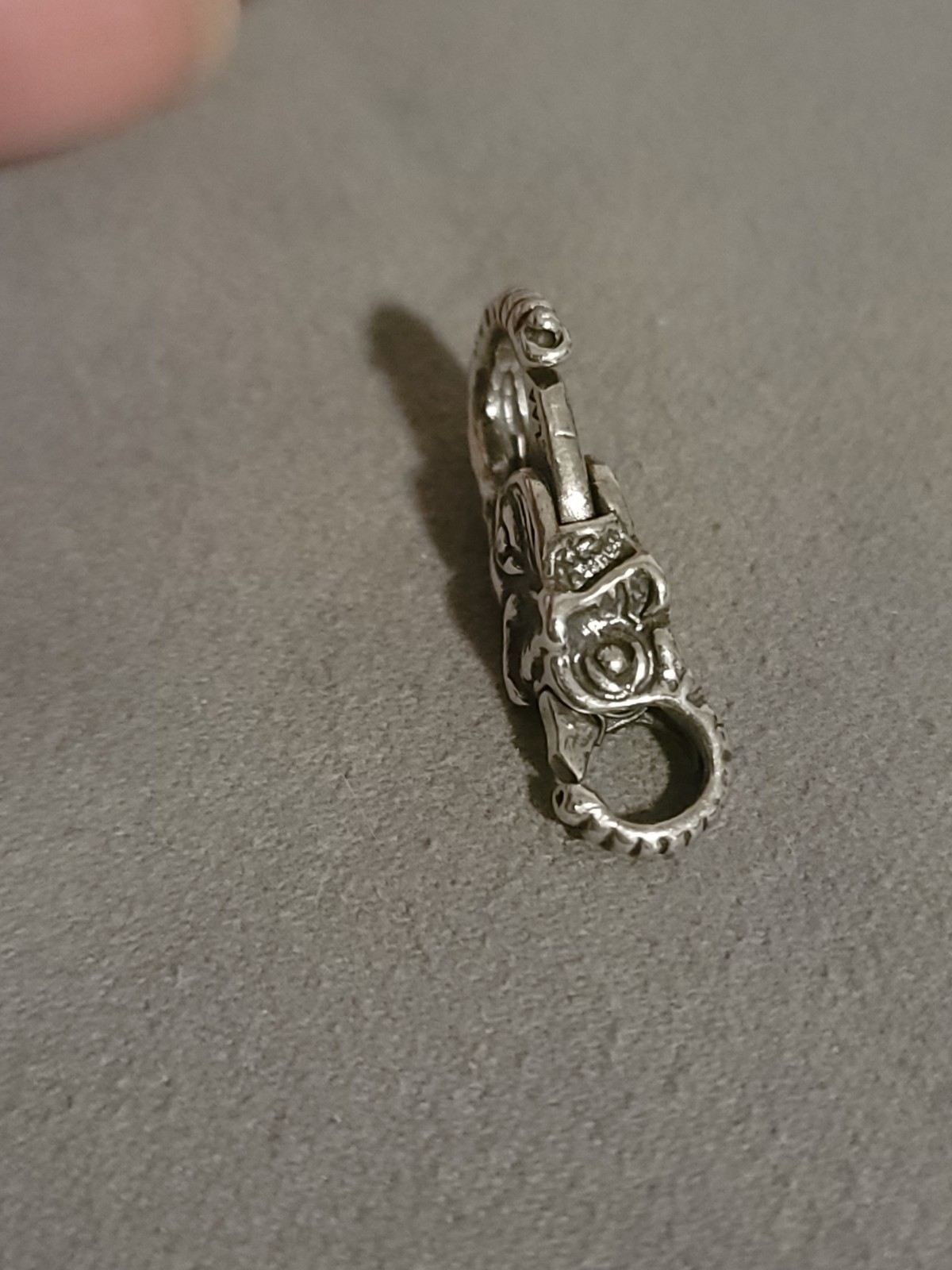 Trollbeads Elephant Lock Clasp LAA 925S Sterling Silver With Leather Necklace