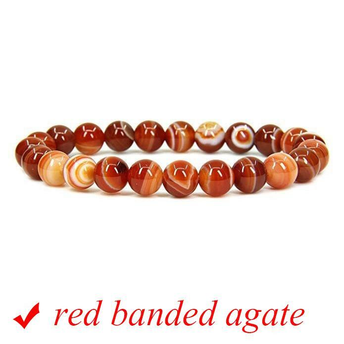 Crystal Gemstone Bead Bracelet Chakra Natural Stone Reiki Healing Anxiety Stress