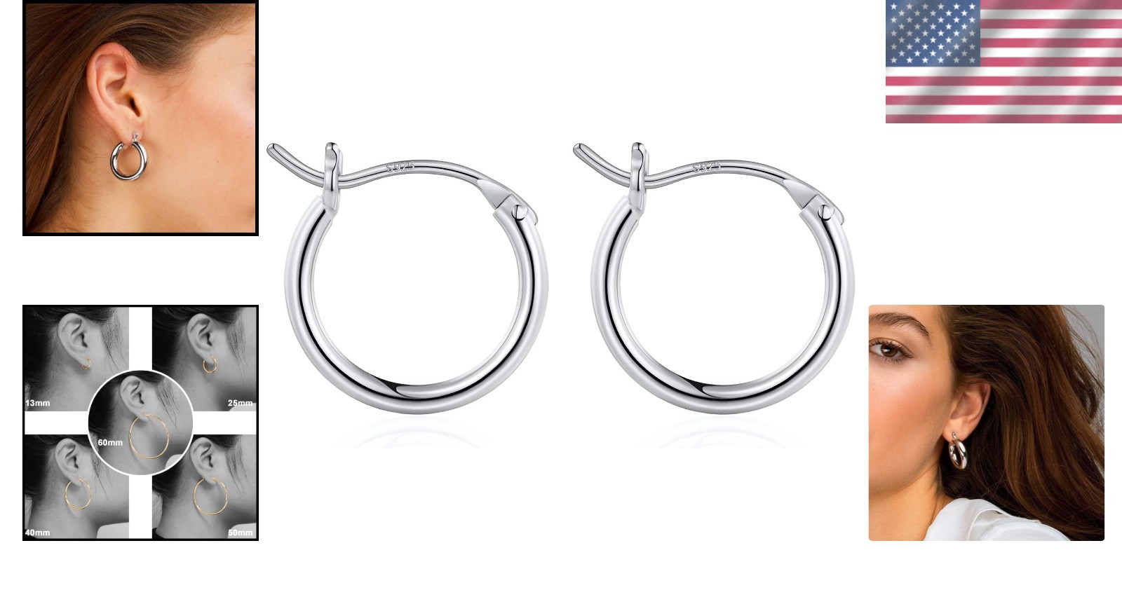 Lightweight Hypoallergenic Gold Plated Hoops – Perfect Gift Earrings for Women
