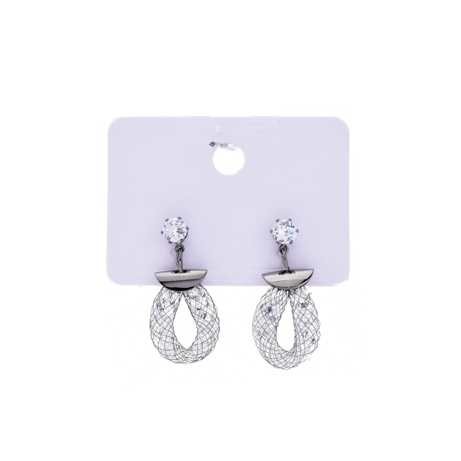 Rhinestone Link Chain Necklace & Earring Set Women’s Statement Jewelry STN 16