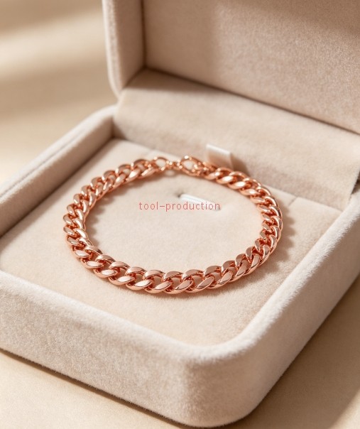 Solid Copper 5/8 of an inch wide – Men’s 9 Inch Link Bracelet CB639G. 100%