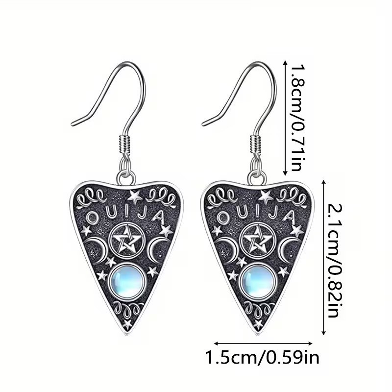 Stylish And Unique Ouija Planchette Halloween Gothic Earrings