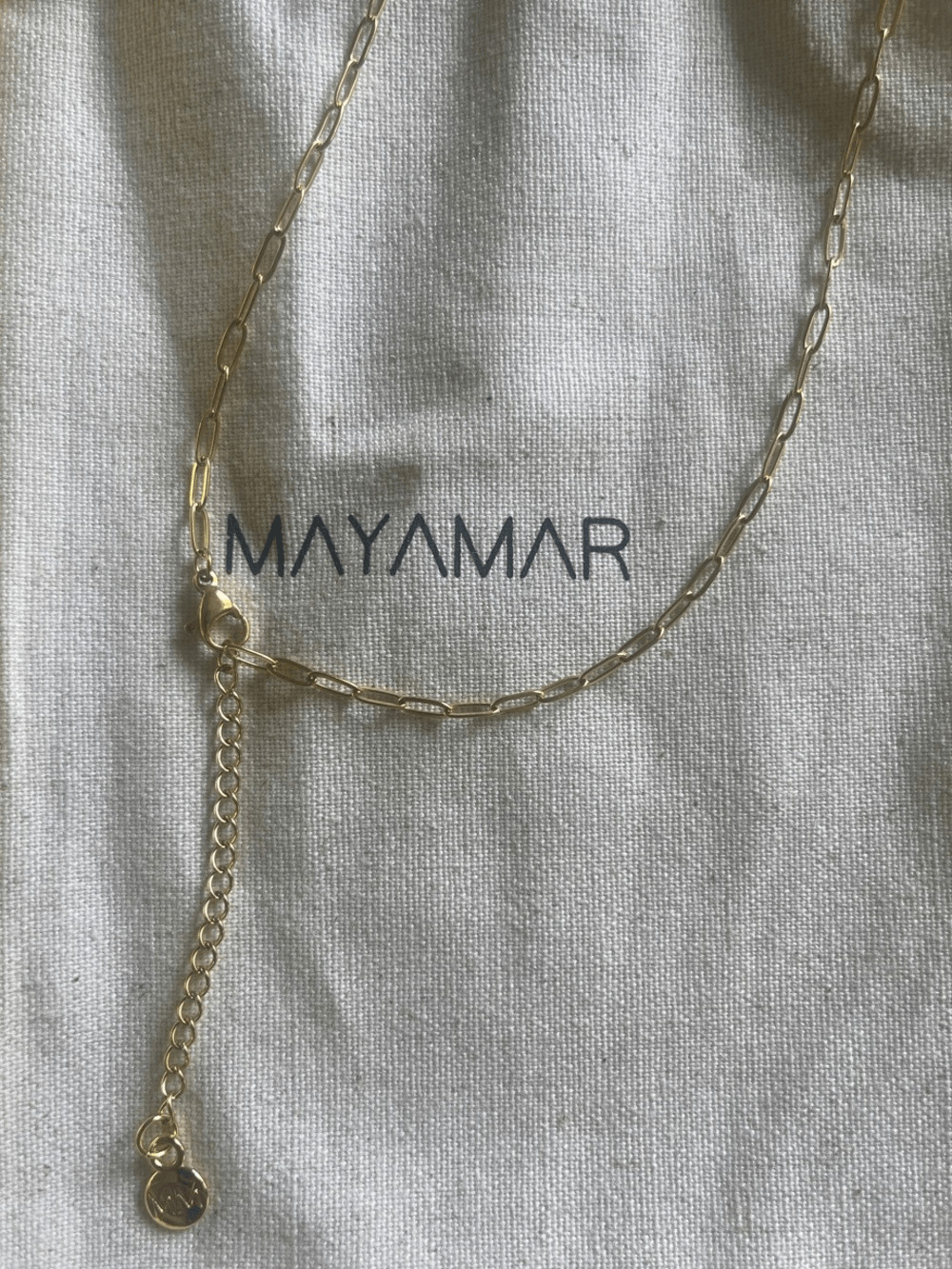 Mayamar Gold Fish Charm Necklace with CZ Cushion Cut Diamond charm