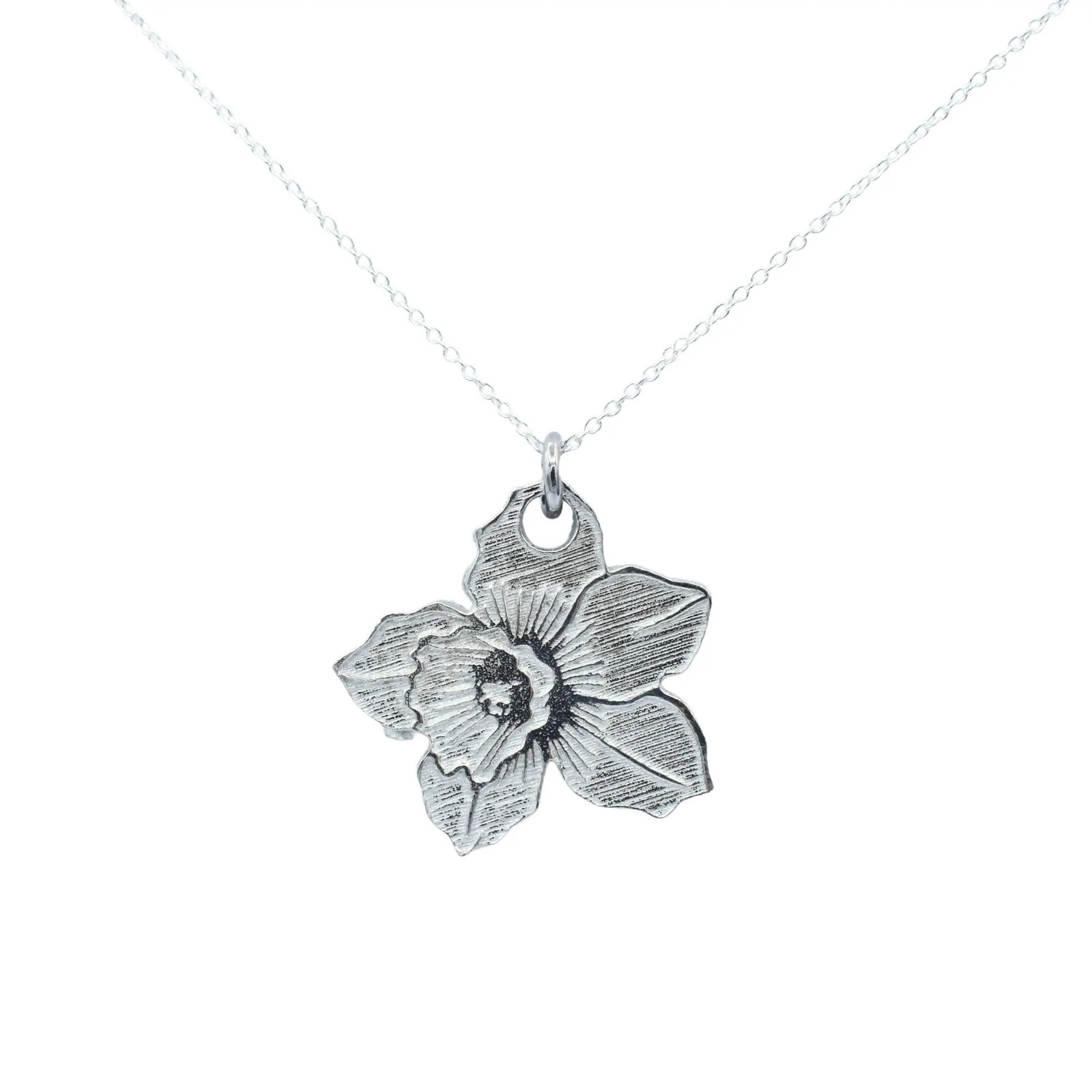10th Anniversary Pure Tin Pendant Wedding Daffodil (made from content) Gift UK