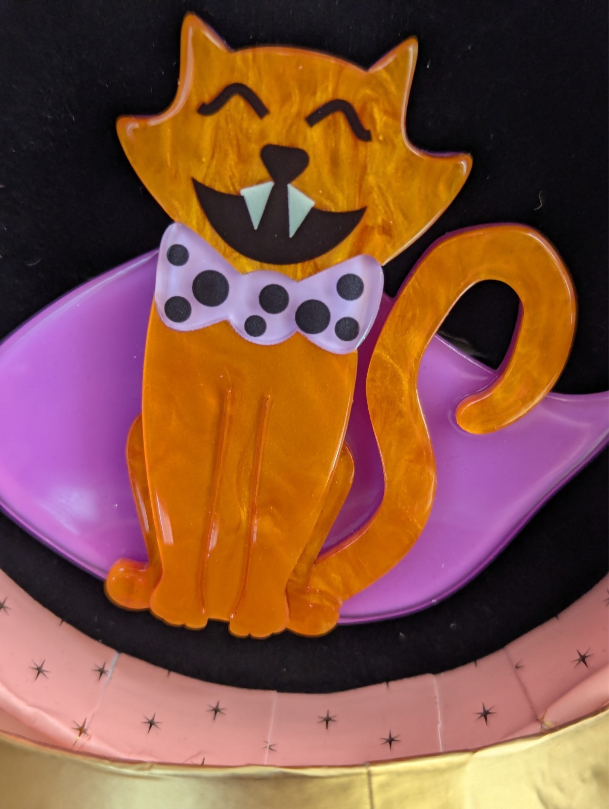 Erstwilder Count Von Kitty Resin Brooch NWT LD Exclusive 2025