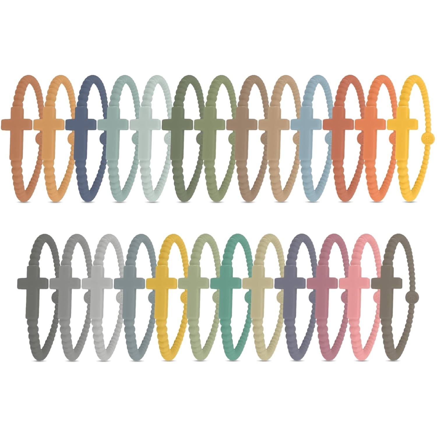 Soft and Comfortable Jesus Cross Silicone Bracelets – 25 Count for Sharing Faith