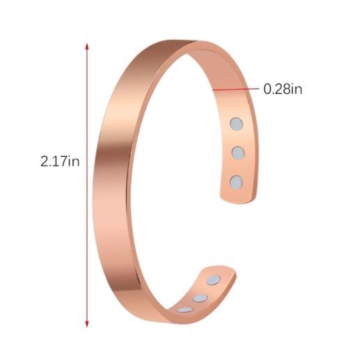 Copper Magnetic Bracelet Arthritis Pain Energy MEN WOMEN ADJUSTABLE CUFF NEW US