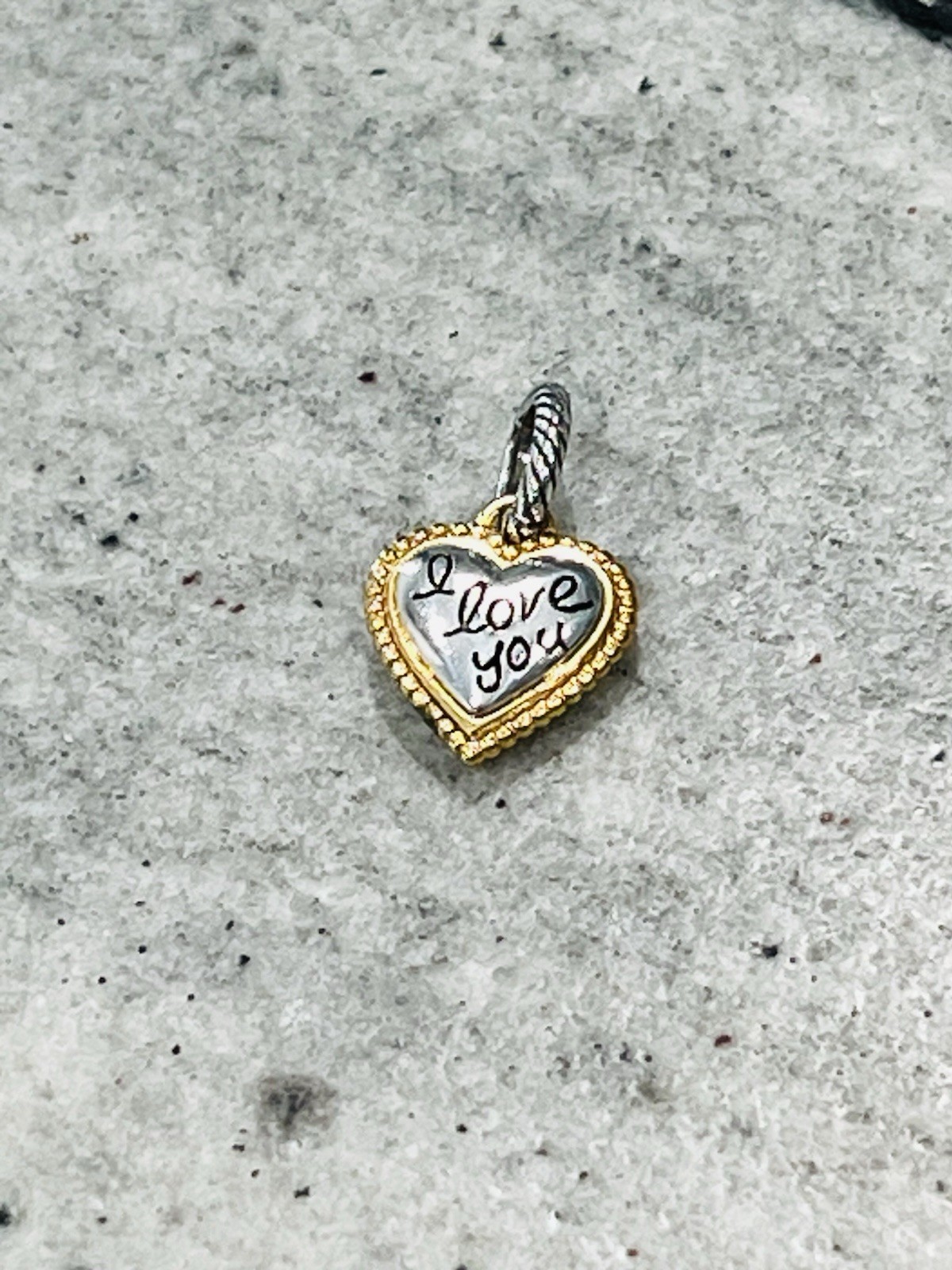 Brighton I Love You Charm Heart Pendant – Silver and Gold Plated – NEW!