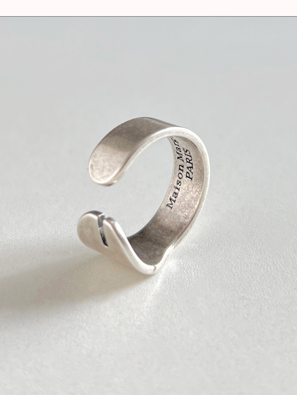 Maison Margiela – Tabi Brushed Silver-Tone Ring – Silver