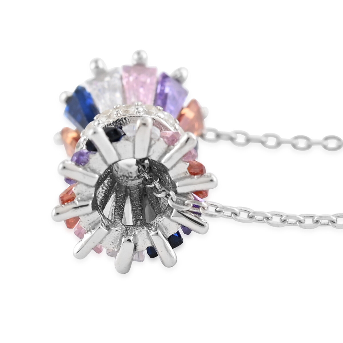 Super Sweet Cubic Zirconia Bow Tie Necklace 16 ” Sterling Silver 8.15ctw
