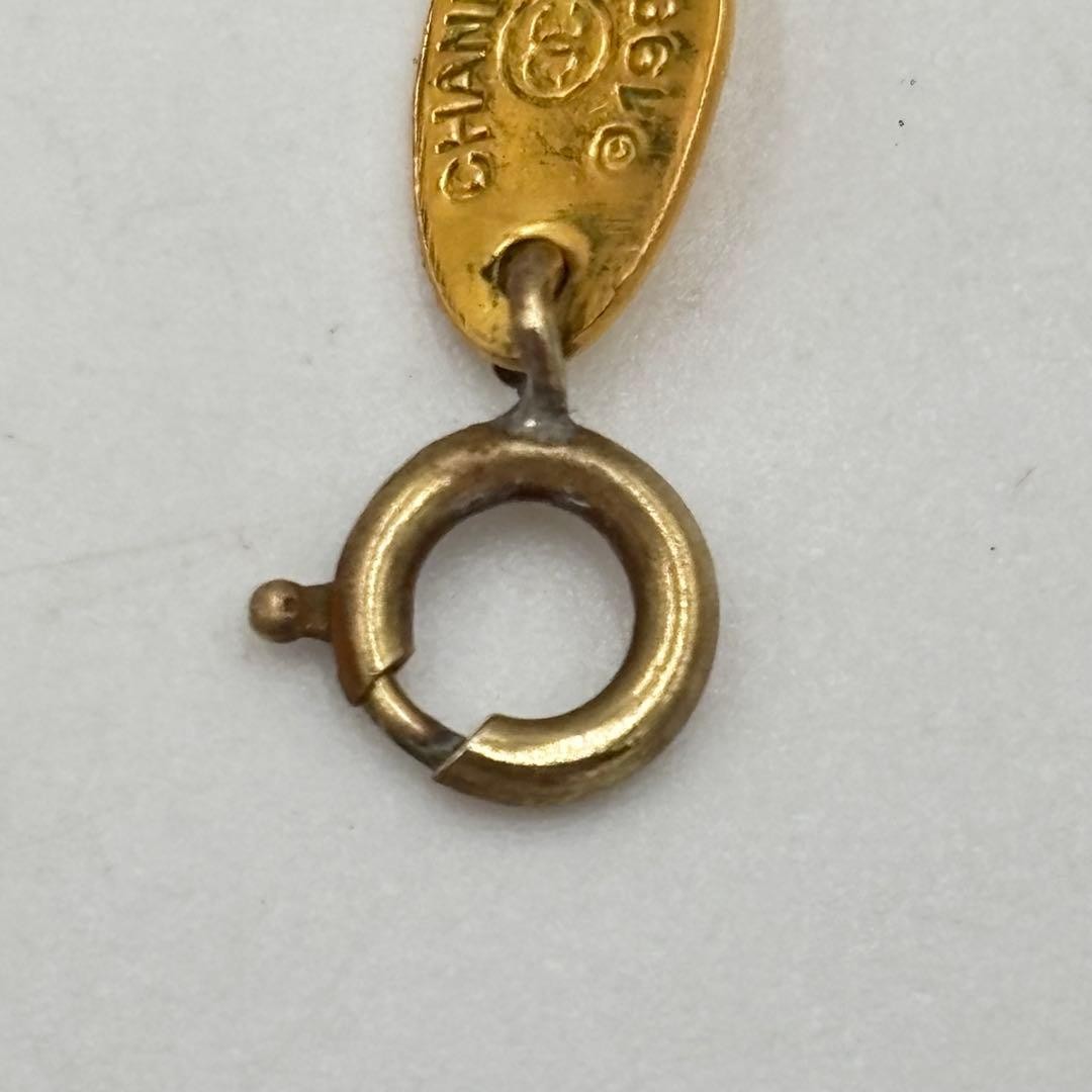 Authentic CHANEL Vintage 1982 CC Coco Mark Necklace Gold Plated With Box