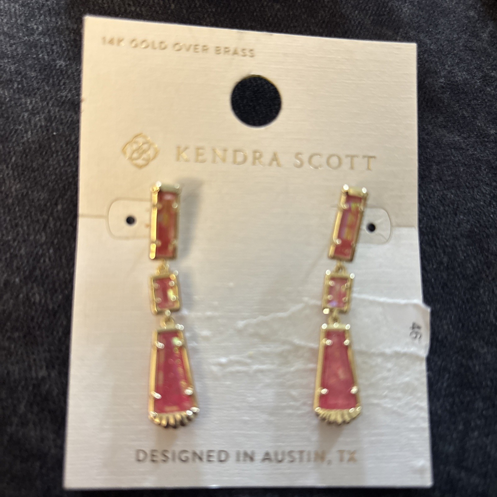 Kendra Scott Serena Linear Earrings 14K Over Brass