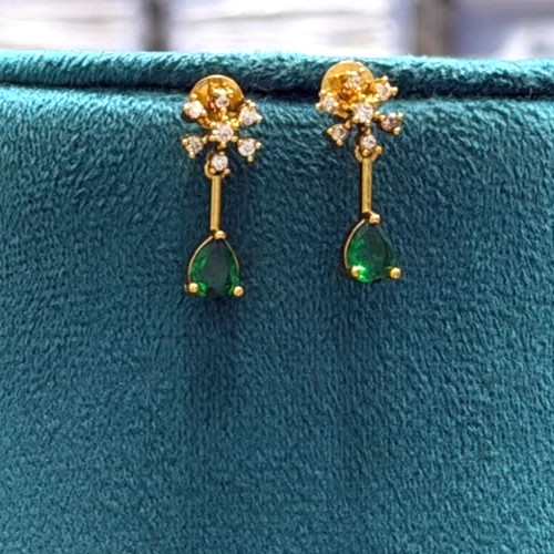 Gold-plated, two-layer artificial stone necklace set