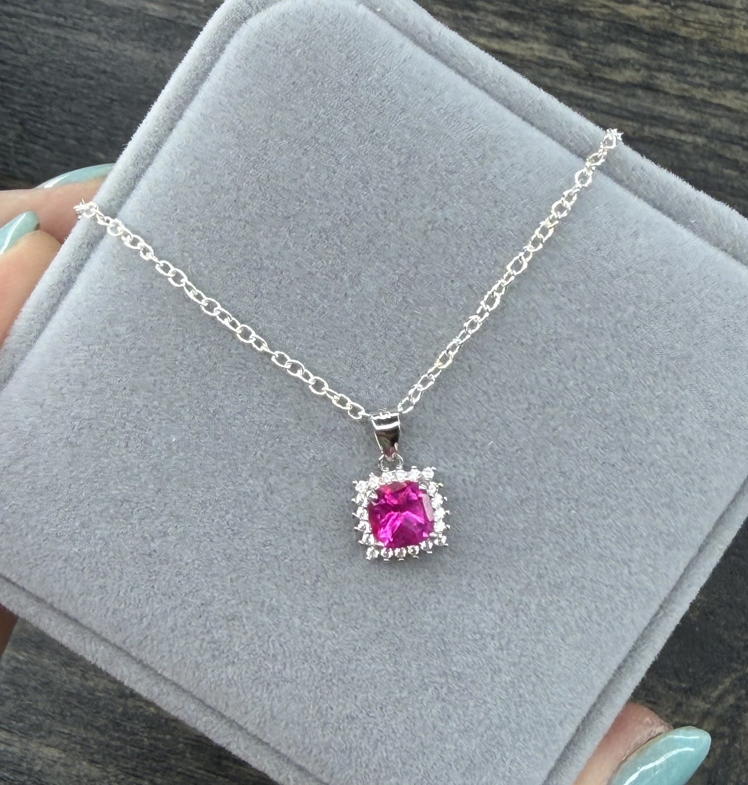 Set! – 1.15CT Natural Pink Topaz Ring 8 Pendant Necklace & Earrings 925 Sterling