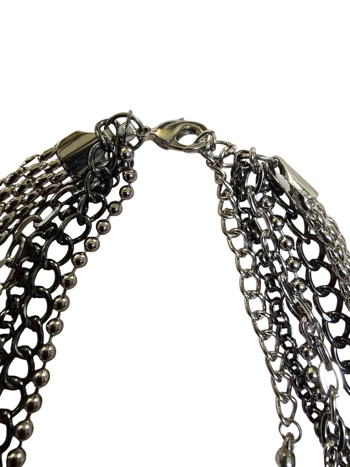 Apt. 9 Women’s Gunmetal & Silver Plated Multi Chain Short Necklace NWT