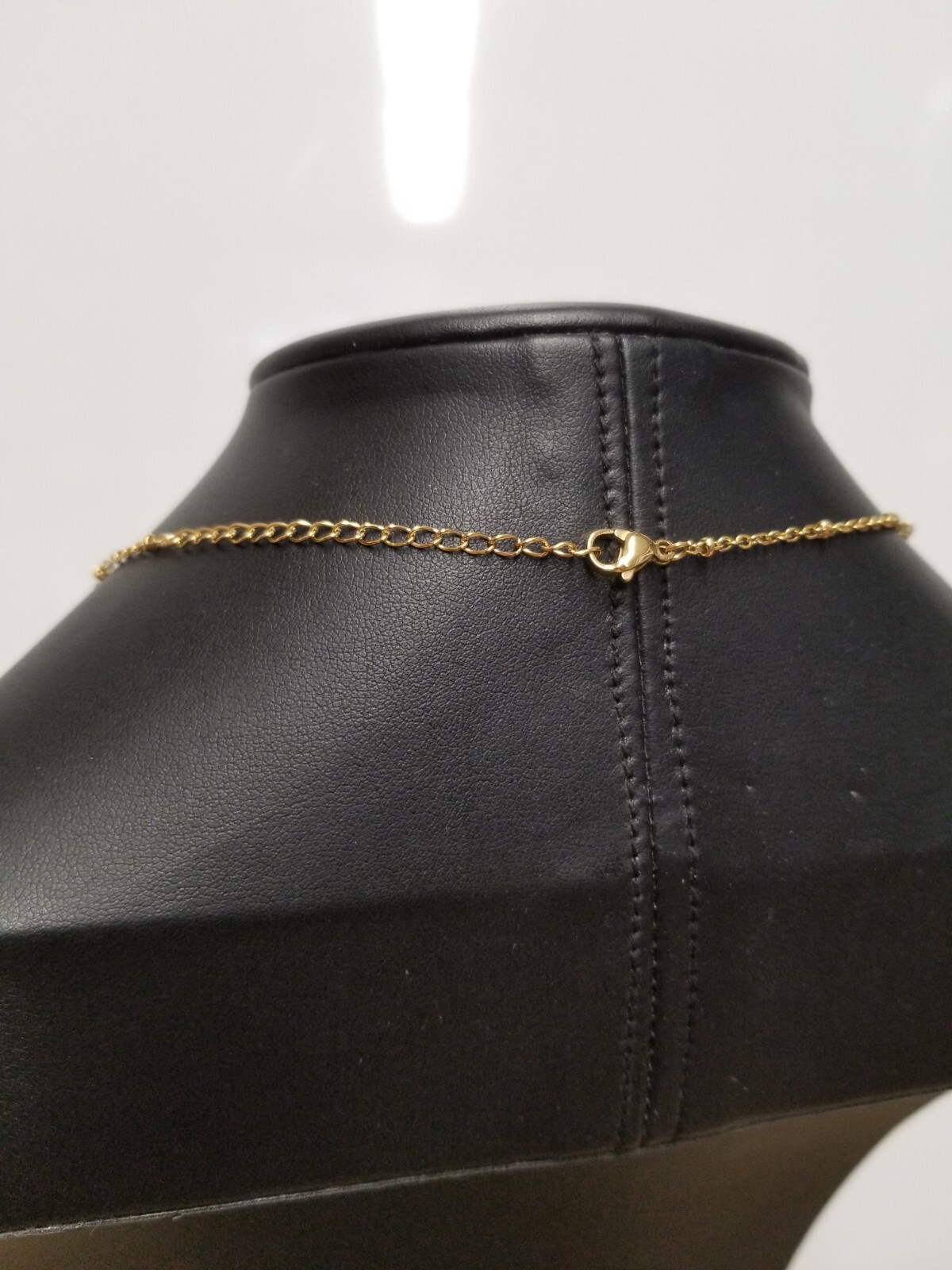 Friction Jewelry Bubble Letter “F” Ion Gold Plated Stainless Steel 20″ Necklace