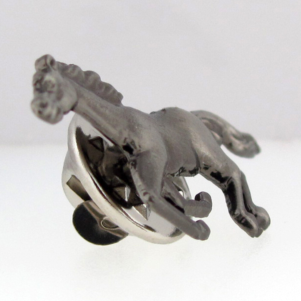 PinMart’s Antique Silver Wild Horse Animal Lover Lapel Pin