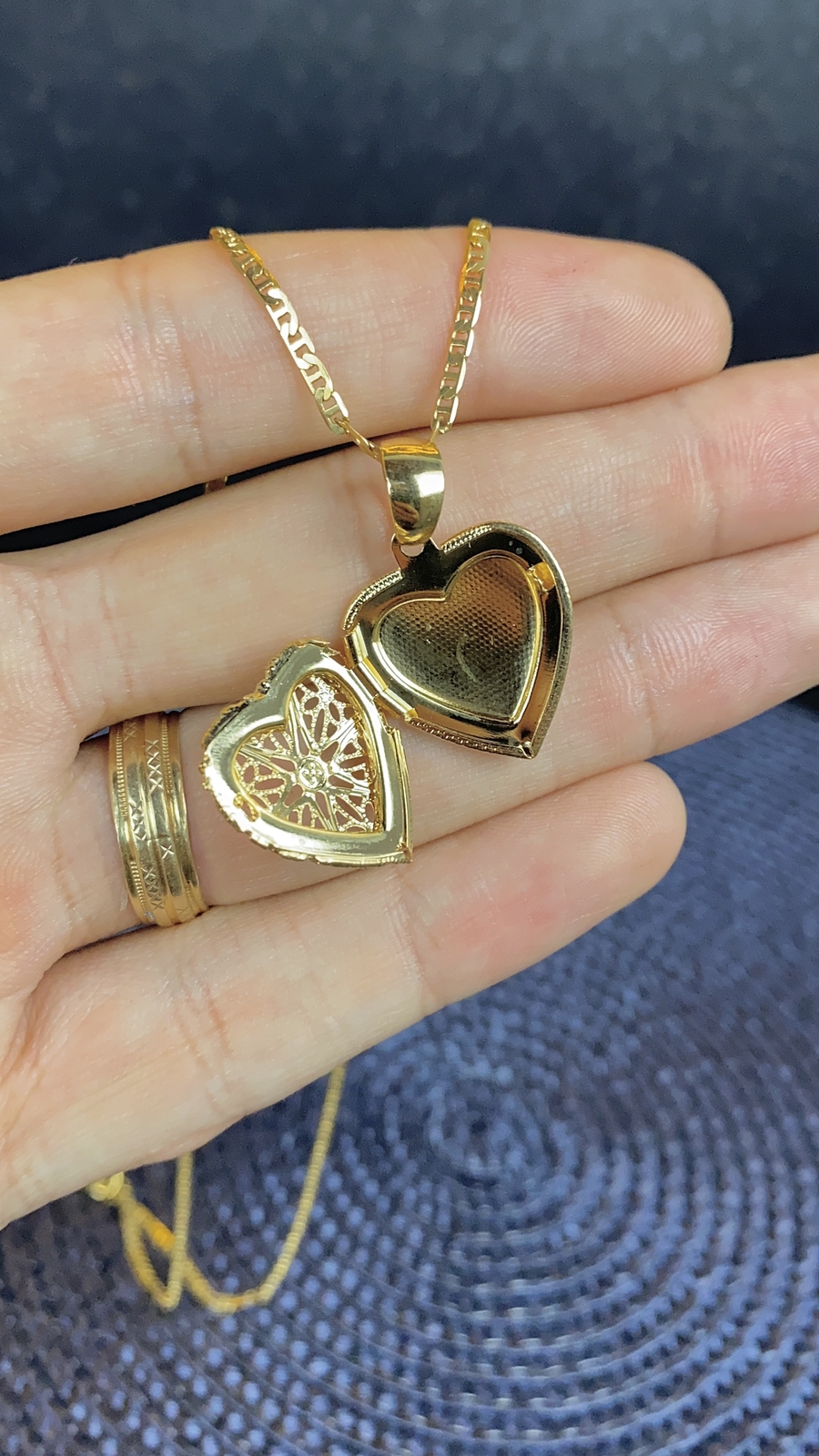 Heart Necklace Charm Pendant Mariner Chain for Womens Girls Gifts Cadena Corazon