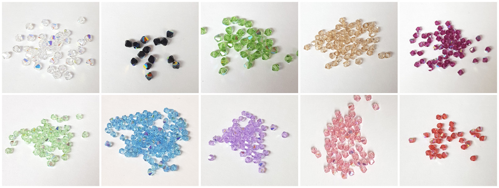 144x Made with SWAROVSKI 5328 CRYSTAL AB 4mm BICONE XILION BEAD