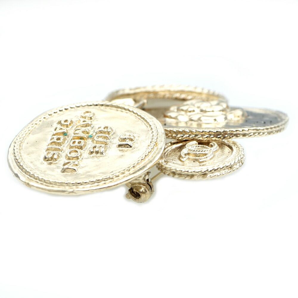 CHANEL Brooch Icon A85092 Gold Color CC Mark Coco Mark N5 Jewelry