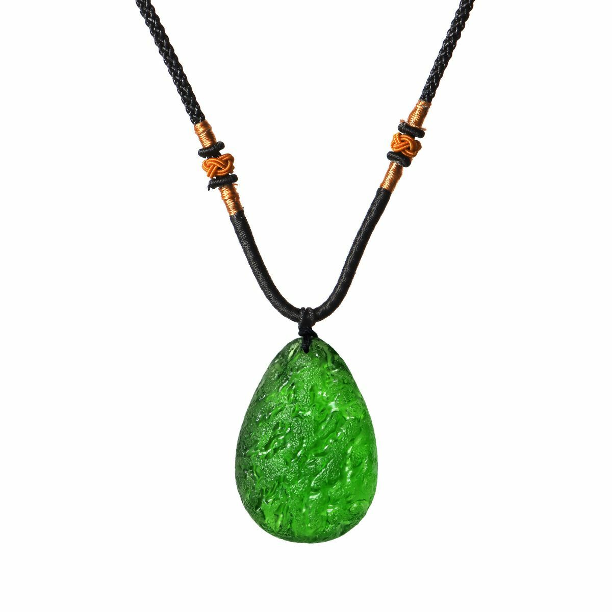 Natural Green Crystal Pendant Gem Moldavite Meteorite Impact Glass Necklace Gift