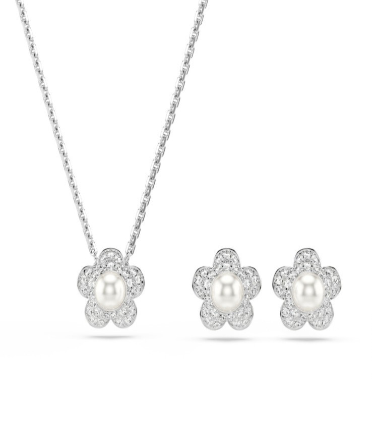Swarovski x Ariana Grande Flower Necklace & Earrings Set 5749180 NEW Authentic