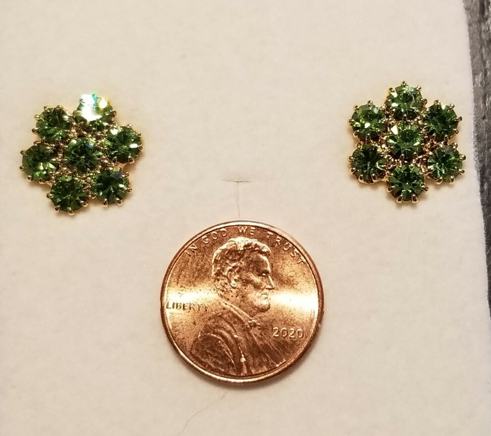 New Joelle Bijoux Designer Earings Imported from Italy (Green Stone)