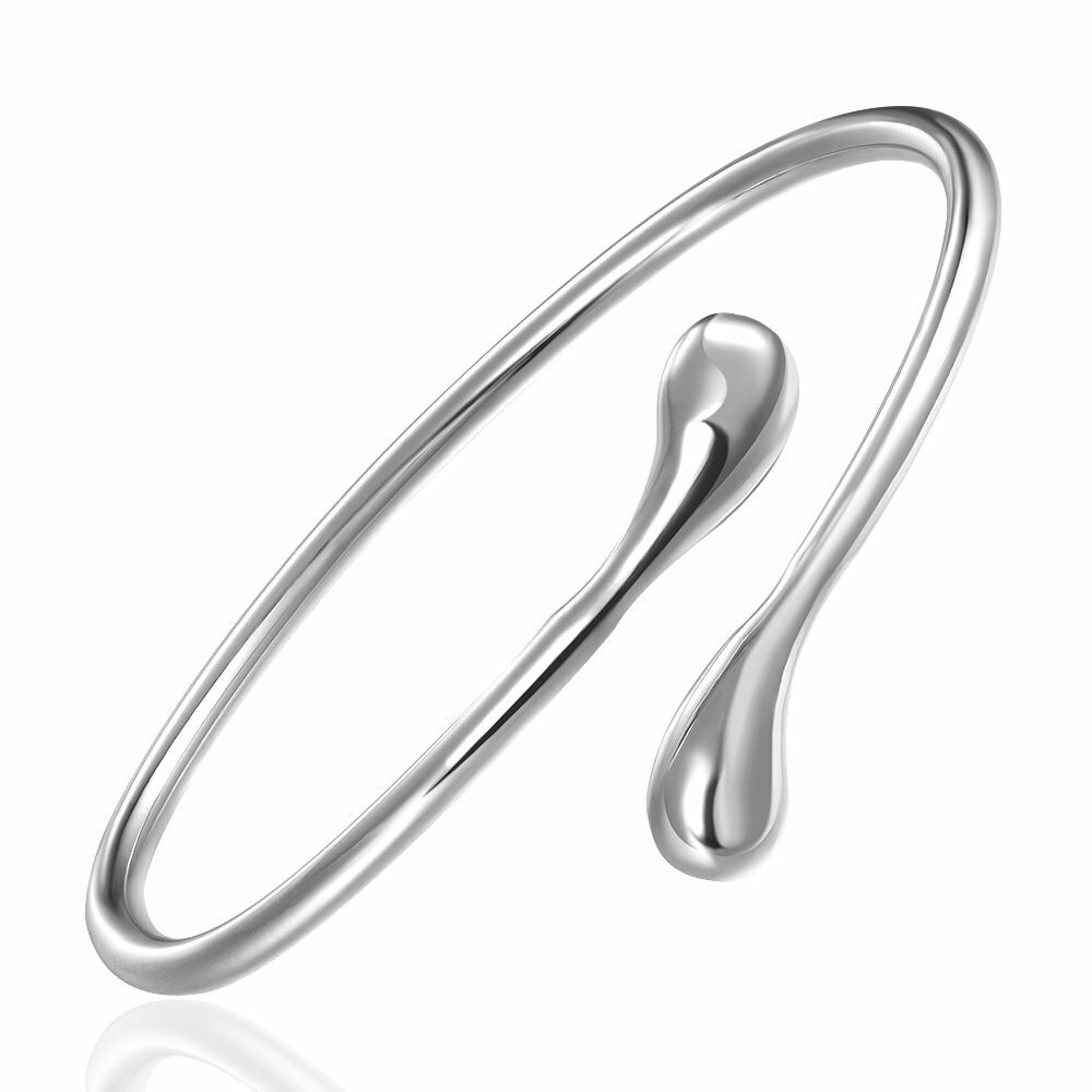 1/2x Women Silver Charm Bracelet Handmade Open Adjustable Cuff Bracelets Bangles