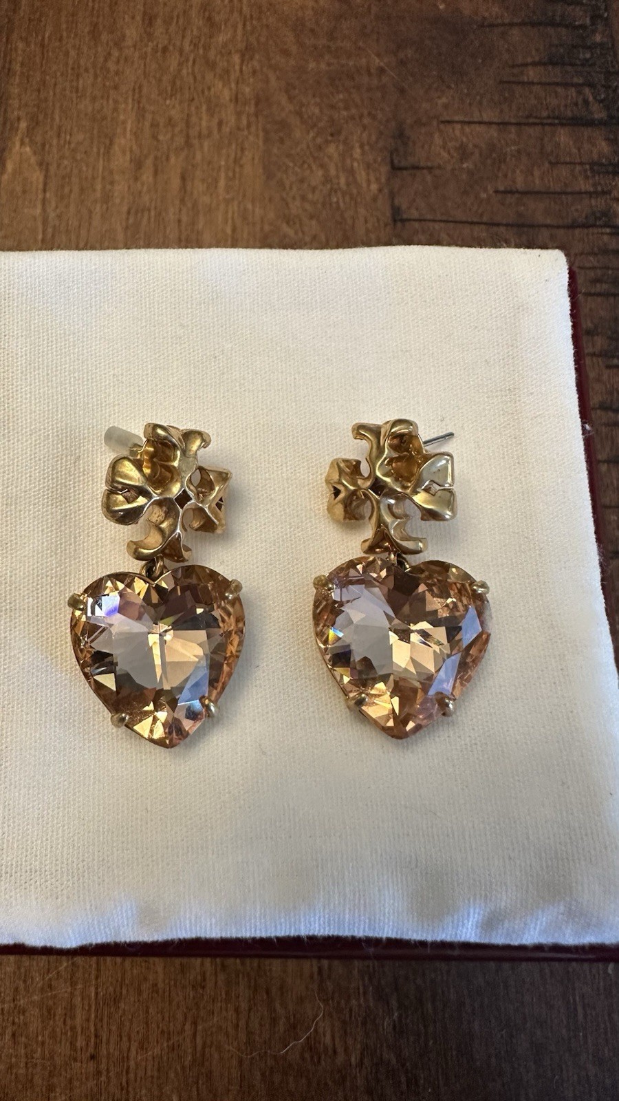 tory burch dangle earrings authentic gold