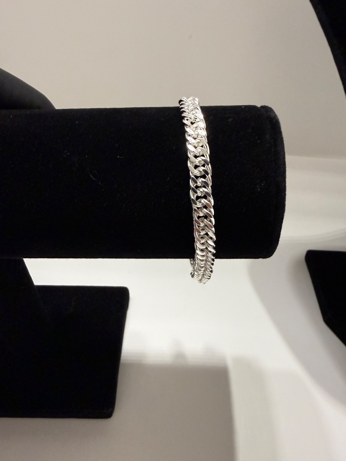 silver filled bracelet 7.5 inch 6mm lobster clasp