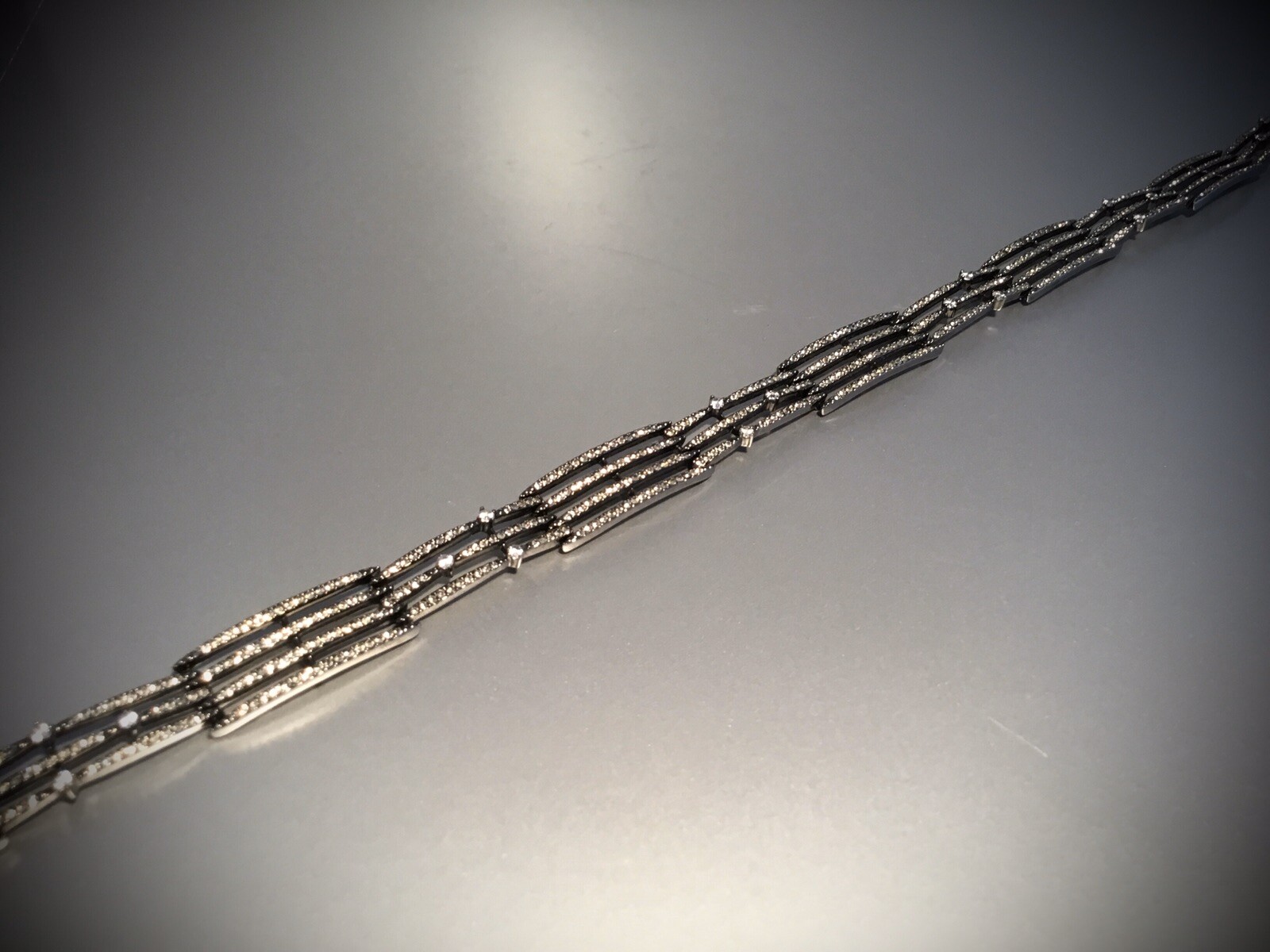 NWT NADRI CLASSIC PAVED CZ CHOKER NECKLACE 12” WITH 3” Extention 1/2” Wide