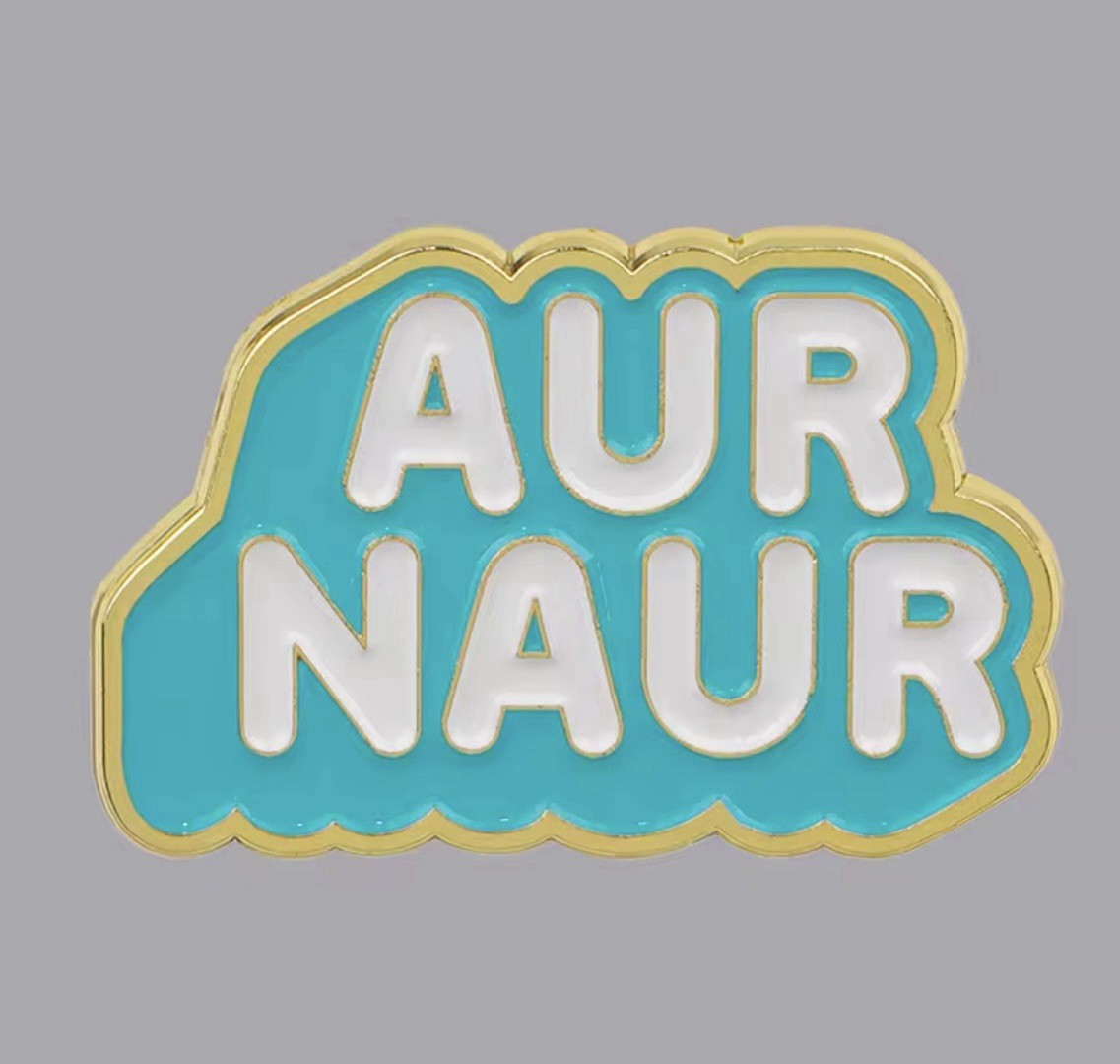 Funny Aur Naur Style 1pc Pin Rubber Pin Backer Slang Pin Aur Naur Fun Pin Enamel