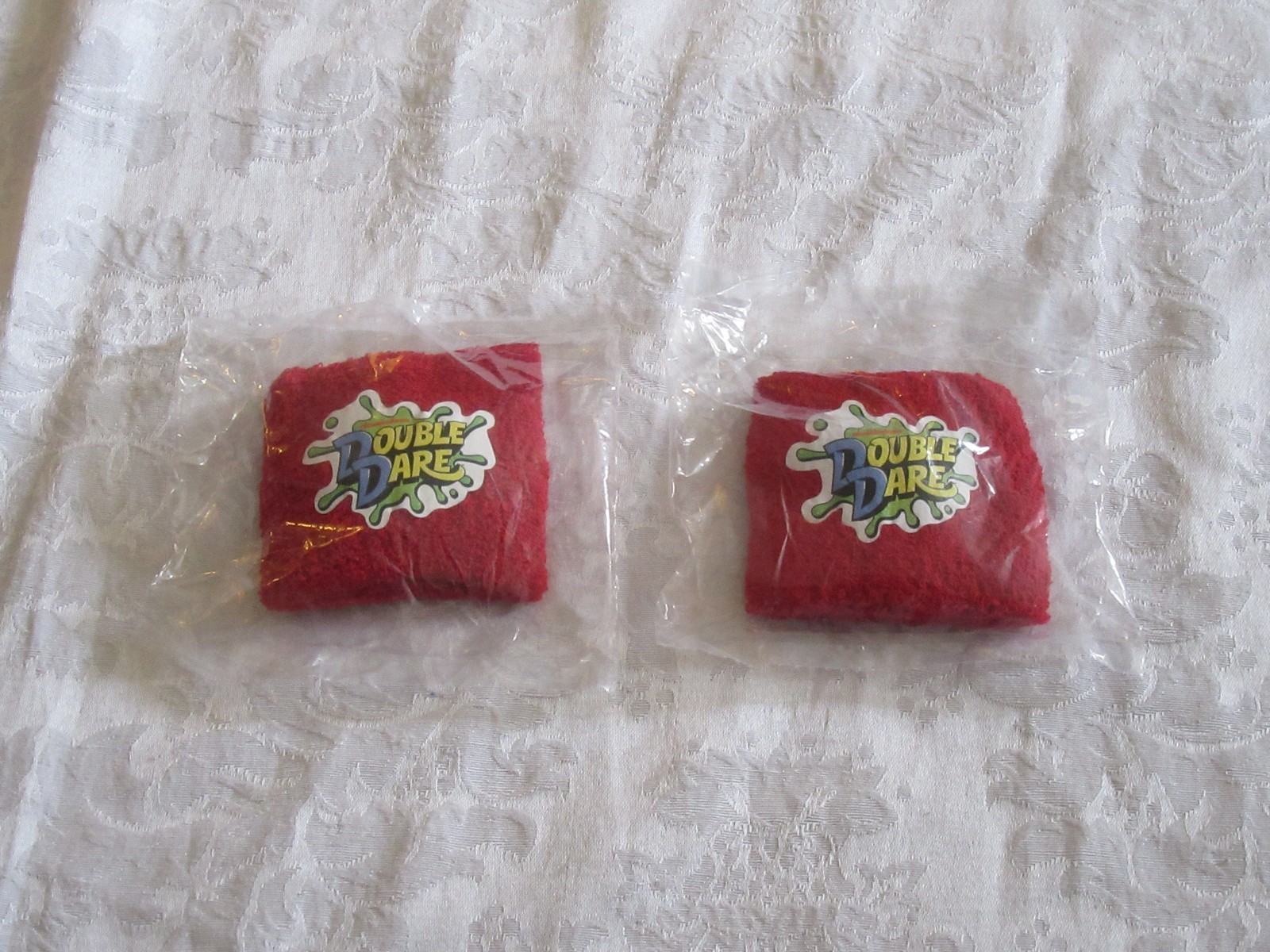 Nickelodeon SDCC 2018 Exclusive Lot of 2 Double Dare Red Wrist Band SweatBand
