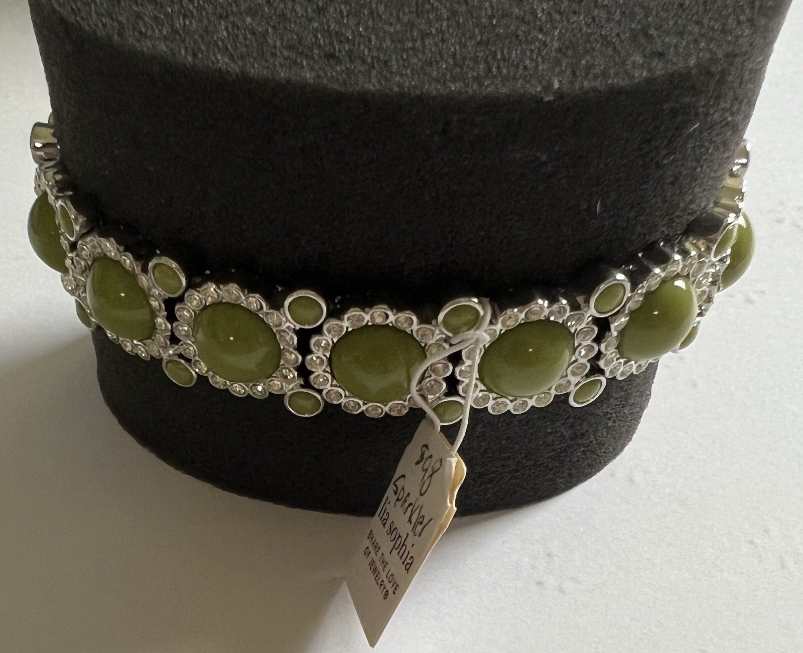 Lia Sophia Sparkler Green Stretch Bracelet – Retailed For $98