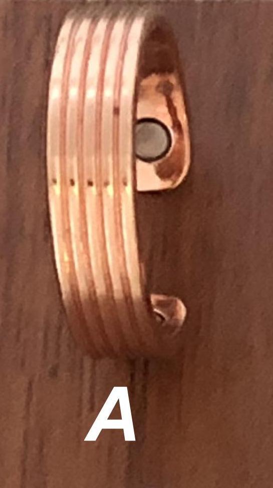 Solid Pure Copper Magnetic Ring Men Women Arthritis Adjustable Ring