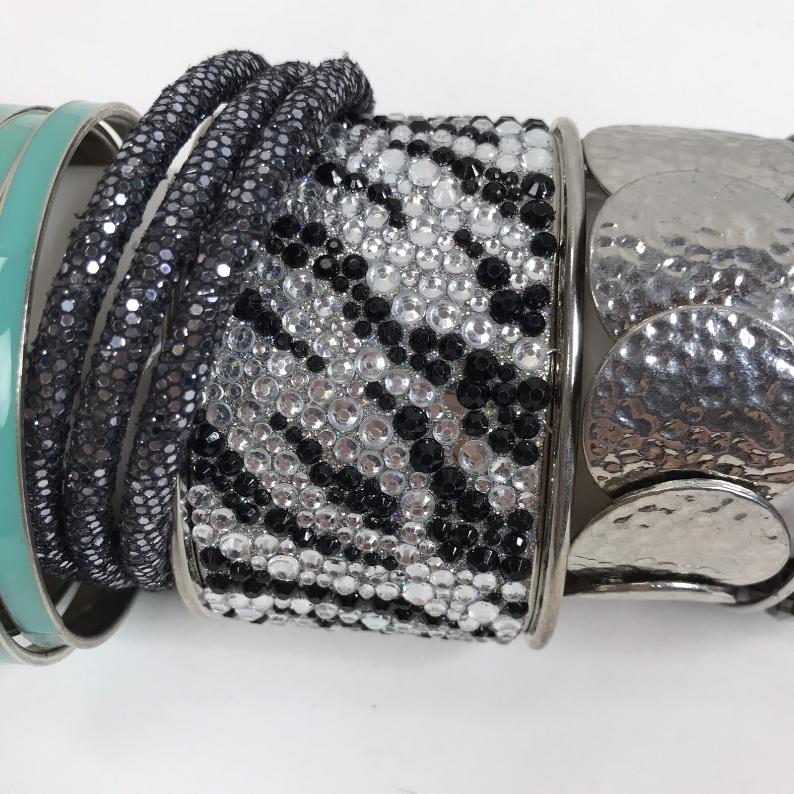 Bracelet Lot Bangles Enamel Plastic mixed materials colorful Vintage to mod boho