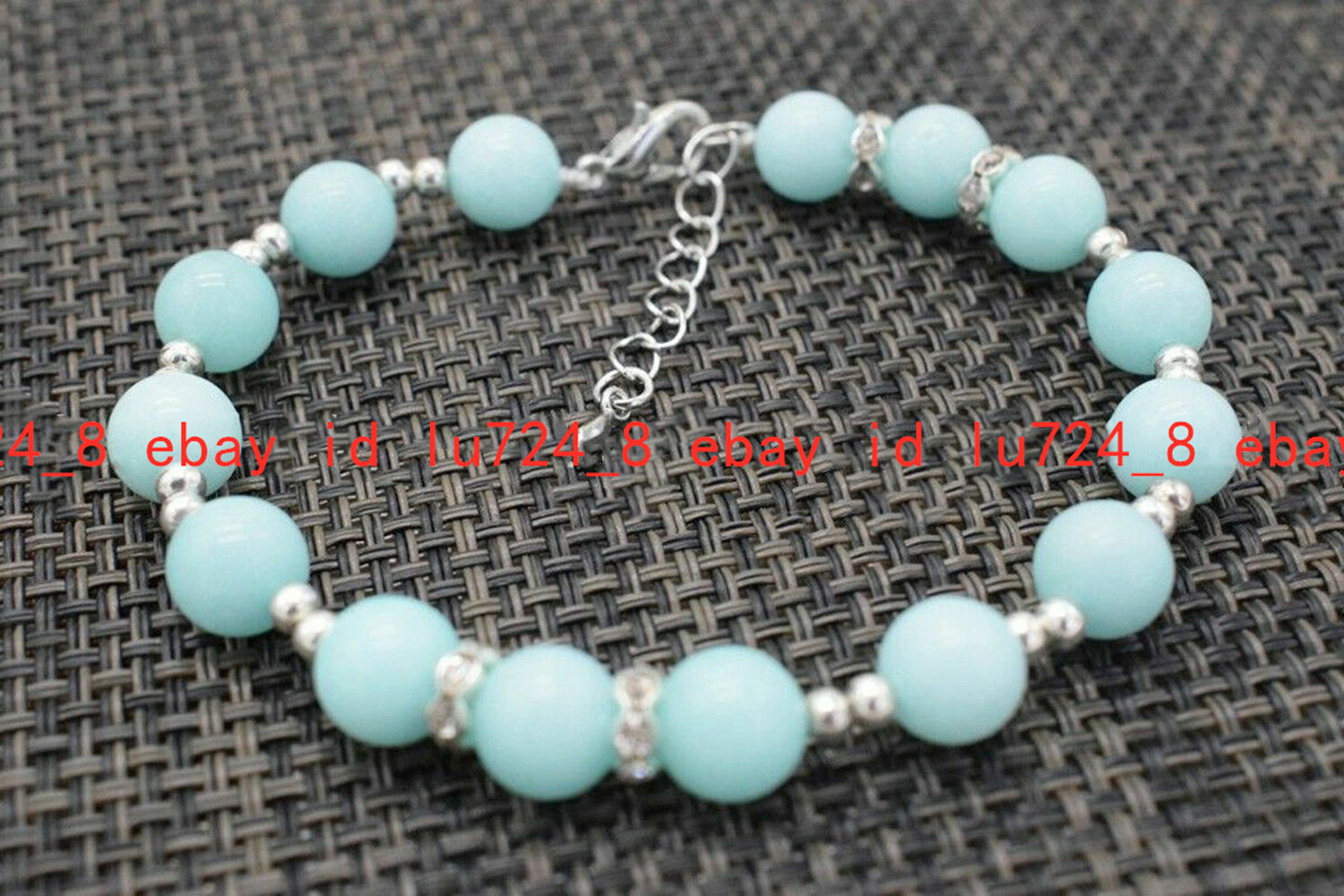 Natural 6/8/10mm Blue Amazonite Round Gemstone Beads Bracelet Jewelry 7.5”