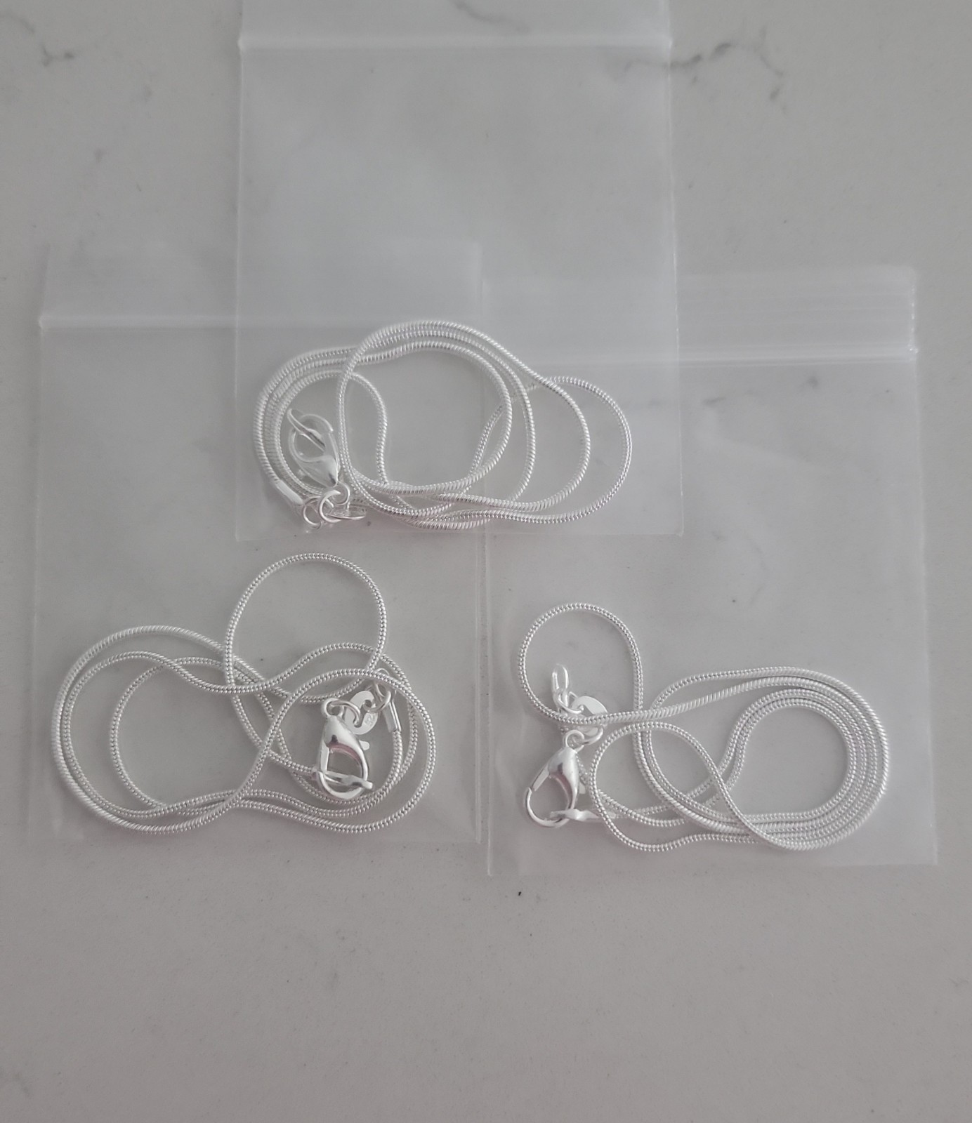 cadenas de plata 925 40cm 3pcs