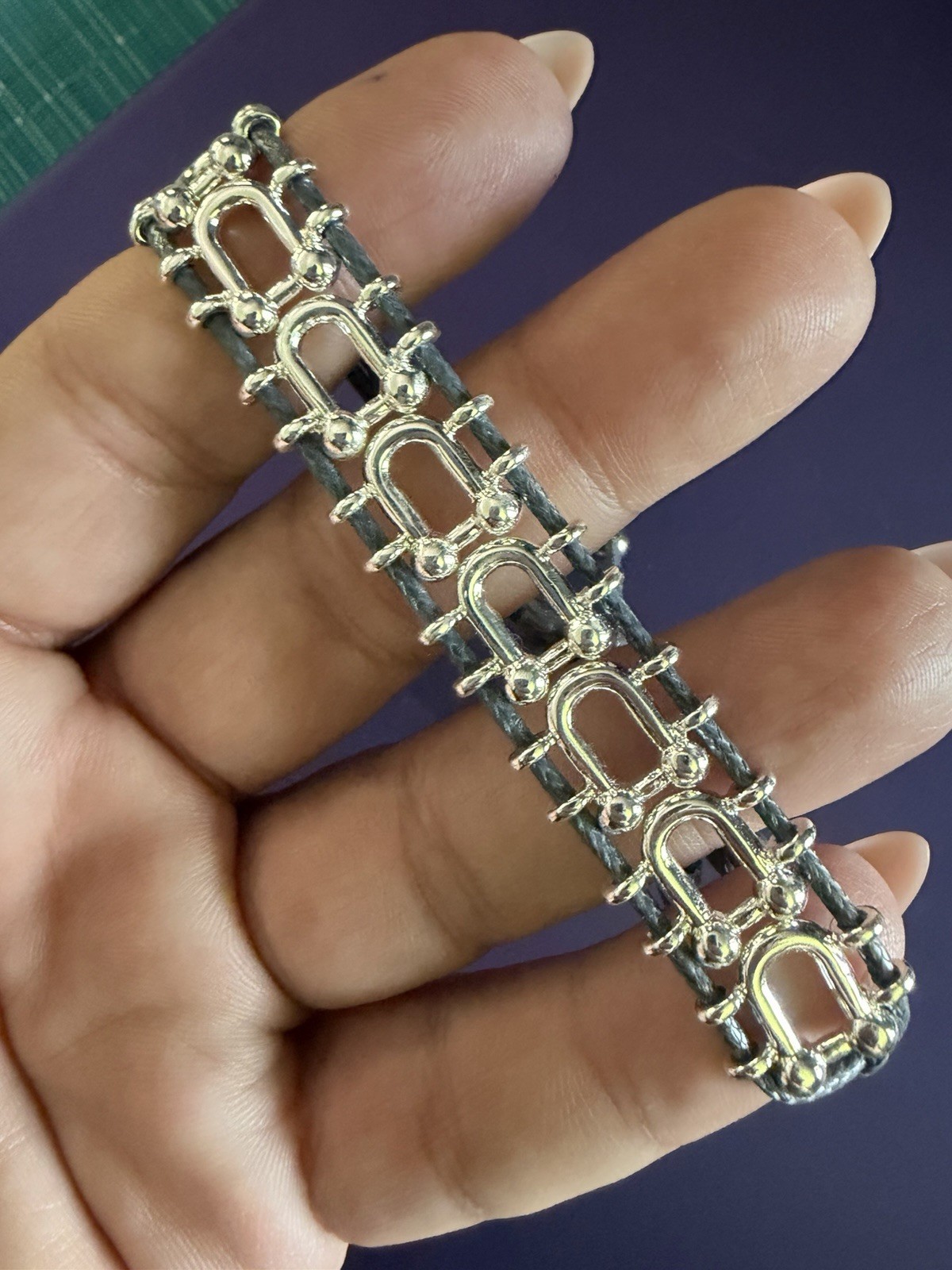 Bomb Party 2026 Spring Stack Midnight Melodies Guitar Charm Silver & Hematite
