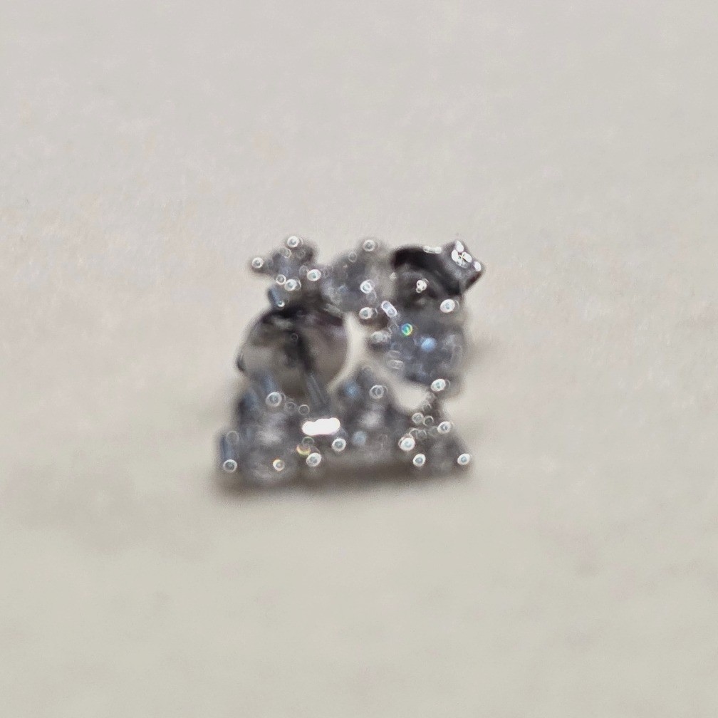 New AAAAA 5A Cubic Zirconia CZ Graduated Climber 925 Posts PLated Stud Earrings