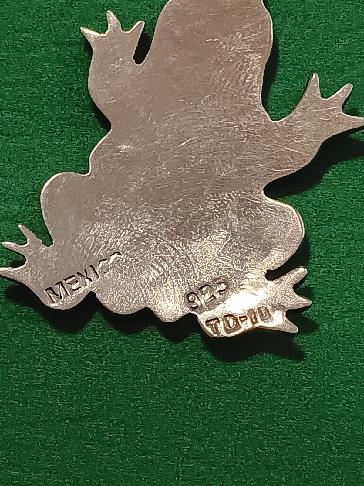 Sterling Silver Frog Dangle Earrings Enamel 16.2g TD-104