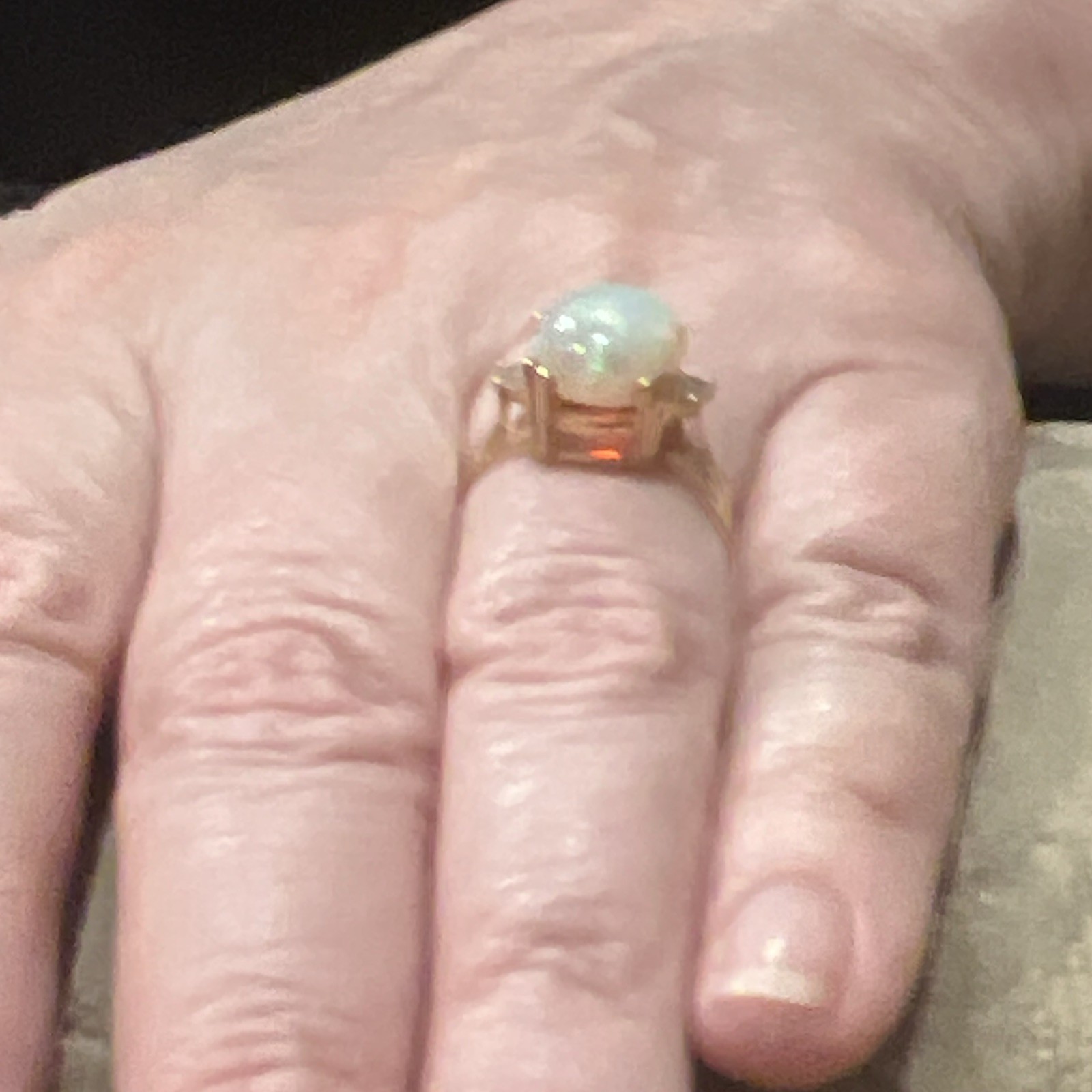 Oval Fire Opal Ring