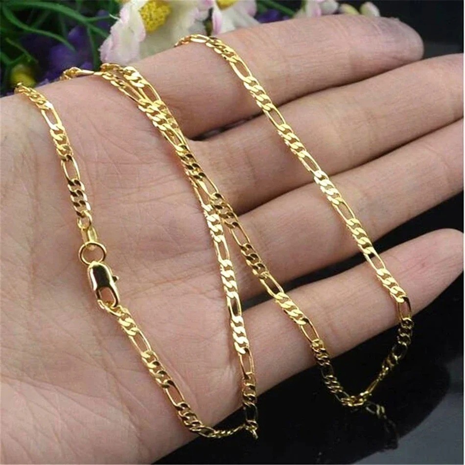 Gold Chain Necklace for Men Women Unisex Cuban Link Jewelry Fashion Gift