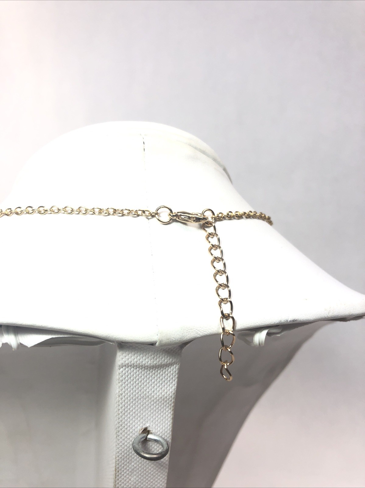 Women’s 18” Gold Tone Large Double Heart Charm Pendant Necklace W/ Crystals Gems