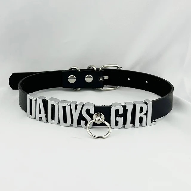 Collar BDSM Gift Pu Leather Custom Choker Necklace Punk DIY Chocker Party Y7