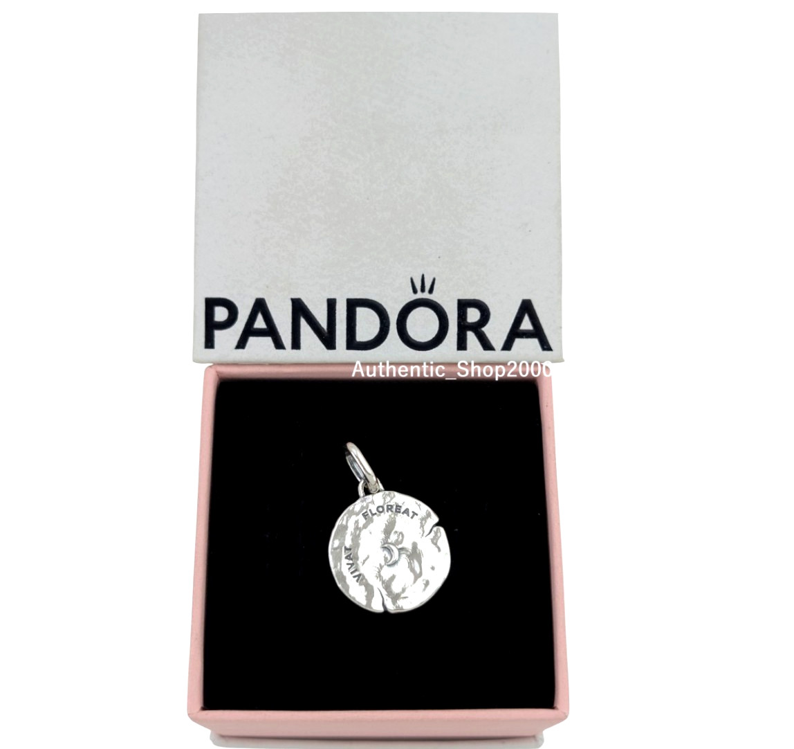 New 100% Authentic PANDORA 925 Cherry Blossom Medallion Coin Charm 794085C01