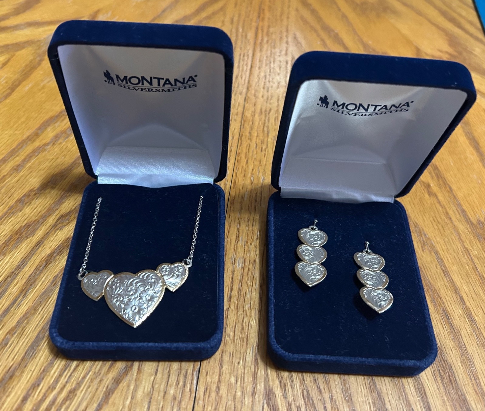 NIB Montana Silversmith Pure Heart Necklace & Earrings Set
