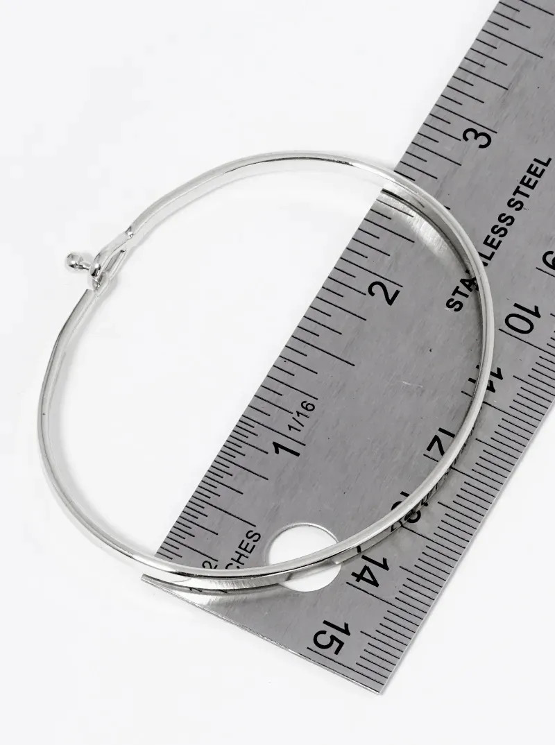 Blessed Engraved Polished Brass Bangle, 0.2in Wide, Gold or Silver Tone