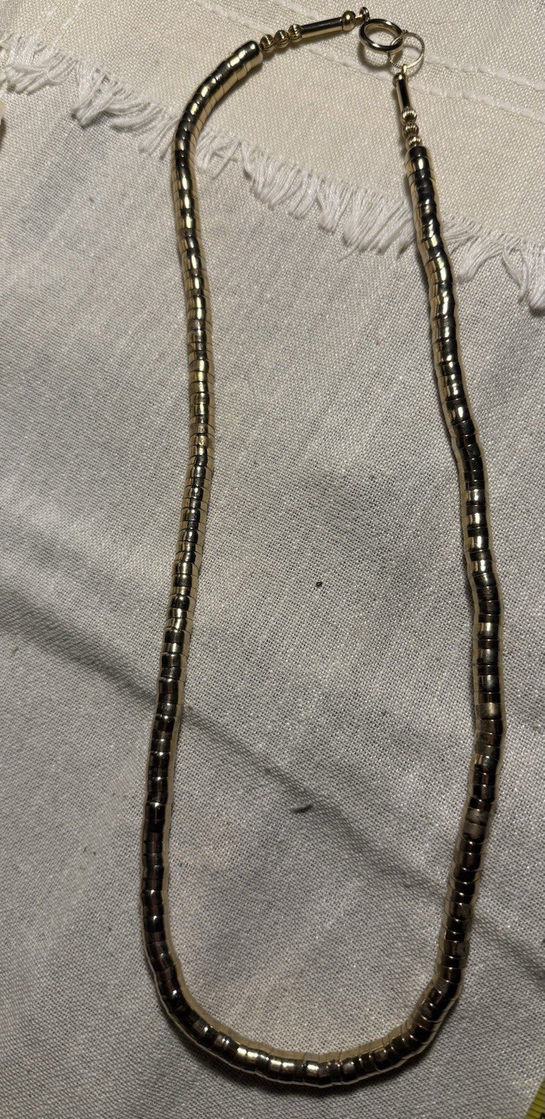Silver Tone Ball/Bead Chain Necklace Spring Ring Clasp 30 in No Stone